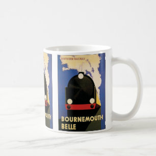 Vintage Reiseposter, Bournemouth Belle Zug Kaffeetasse