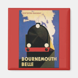 Vintage Reiseposter, Bournemouth Belle Zug Magnet