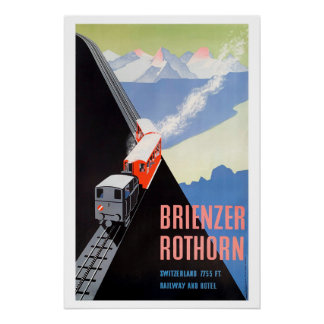 Vintage Reiseposter Brienzer Rothorn Poster