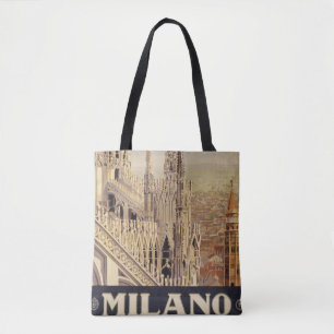 Vintage Reiseposter der Kathedrale in Mailand, Ita Tasche