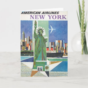 Vintage Reiseposter für American Airlines Karte