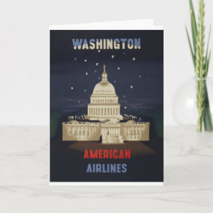 Vintage Reiseposter für American Airlines Karte