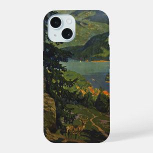 Vintage-Reiseposter für die Adirondack Mountains iPhone 15 Hülle