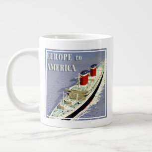 Vintage-Reiseposter für United States Lines Jumbo-Tasse