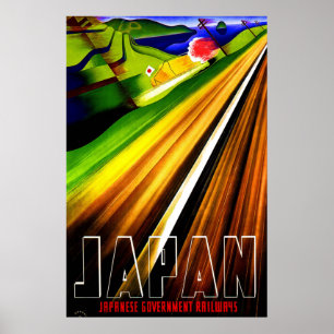 Vintage-Reiseposter Japan Eisenbahnen 2 Poster