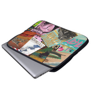 Vintage Reiseposter Laptopschutzhülle