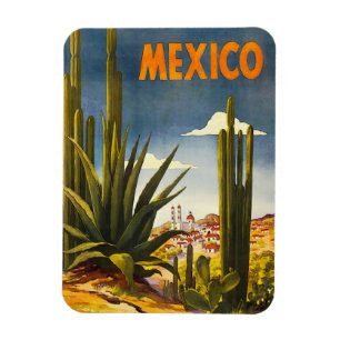 Vintage-Reiseposter Mexiko Magnet