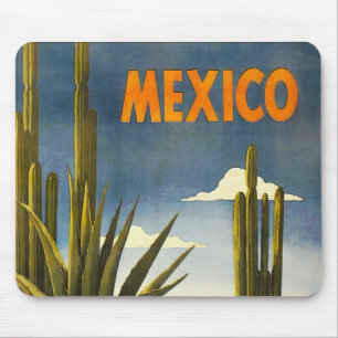 Vintage-Reiseposter Mexiko Mousepad
