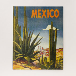 Vintage-Reiseposter Mexiko Puzzle