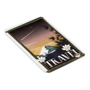 Vintage-Reiseposter Night Mountain Edition Magnet