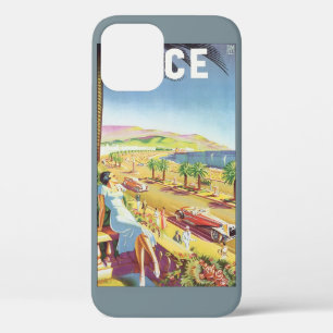 Vintage-Reiseposter, Nizza, Frankreich Französisch iPhone 12 Hülle