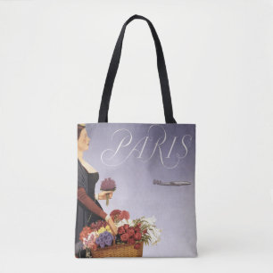 Vintage Reiseposter, Paris Via Constellation Tasche