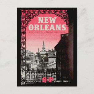 Vintage-Reisepostkarte aus New Orleans Feiertagspostkarte