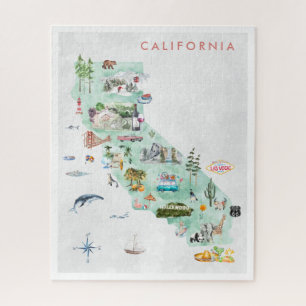 Vintage-Reisepostkarte   Kalifornien-Sammelstück Puzzle
