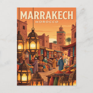 Vintage-Reisepostkarte   Marrakech Marokko Postkarte