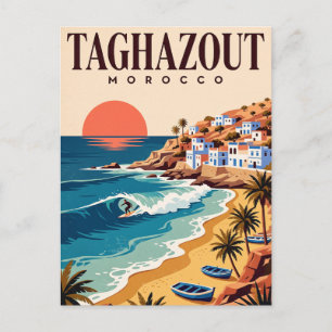 Vintage-Reisepostkarte Taghazout Marokko Postkarte