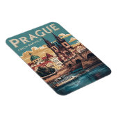 Vintage Reiseprague tschechische Geschenke, Boote Magnet (Rechte Seite)