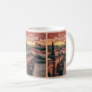 Vintage Reiseprague tschechische Staatsgeschenke, Kaffeetasse
