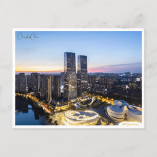 Vintage Reisestadt Changsha China chinesisches Ret Postkarte