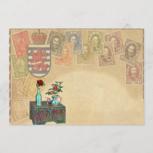Vintage Reisethemen Save The Date Karten