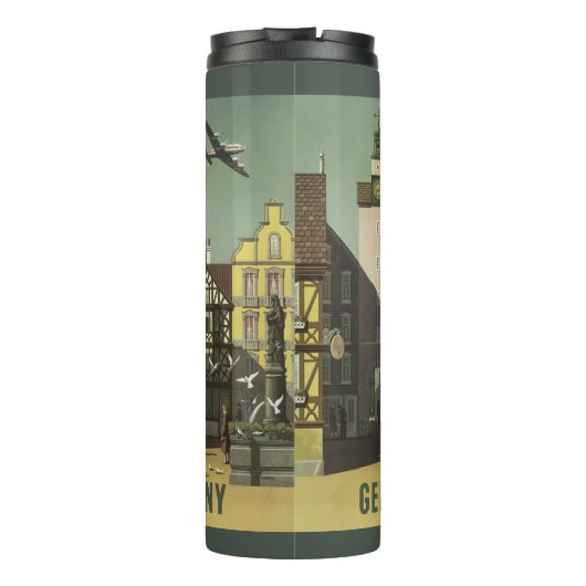 Vintage Reisetrommel DEUTSCHLANDS Thermosbecher (Rückseite)