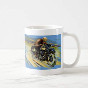 Vintage-Reiseverkehr, Rennmotorrad Kaffeetasse