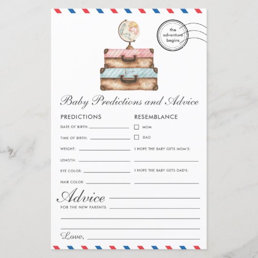 Vintage Reisevorausschätzungen und Ratschläge (Vorderseite)