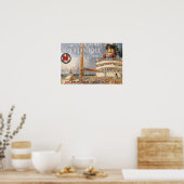 Vintage Reisewerbung für Kreuzfahrtschiffe Poster (Küche)