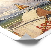 Vintage Reisewerbung für Kreuzfahrtschiffe Poster (Ecke)