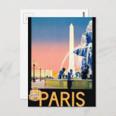 Vintage Reisewerbung in Paris Postkarte (Vorne/Hinten)