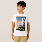 Vintage Reisewerbung in Paris T-Shirt (Vorne ganz)