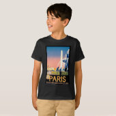 Vintage Reisewerbung in Paris T-Shirt (Vorne ganz)