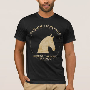 Vintage-Reit-Erbe-Abzeichen T-Shirt Klassiker