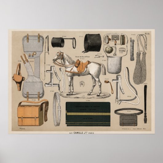 Vintage Reitausrüstung (1890) Poster (Vorne)