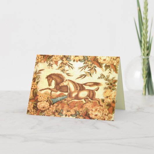 Vintage Reiterpferdeeinladungs-Karte 2 Einladung (Vorderseite)