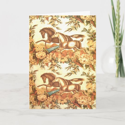 Vintage Reiterpferdeeinladungs-Karte Einladung (Vorderseite)