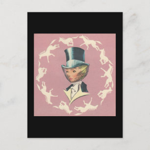 Vintage Reitmutter Postkarte