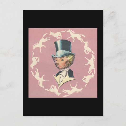 Vintage Reitmutter Postkarte (Vorderseite)