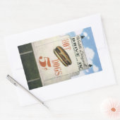 Vintage Reklametafeln, weltweit größter Antrieb in Rechteckiger Aufkleber (Umschlag)