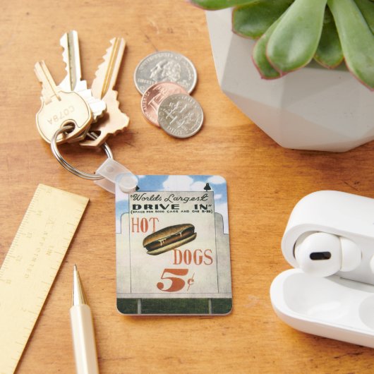 Vintage Reklametafeln, weltweit größter Antrieb in Schlüsselanhänger (Schreibtisch)