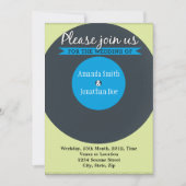 Vintage Rekordhochzeits-Einladung Einladung (Vorderseite)