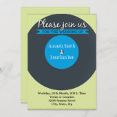 Vintage Rekordhochzeits-Einladung Einladung (Vorne/Hinten)