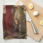 Vintage Religion, Christus, der gute Hirte Geschirrtuch (Viertel Falte)