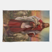 Vintage Religion, Christus, der gute Hirte Geschirrtuch (Horizontal)