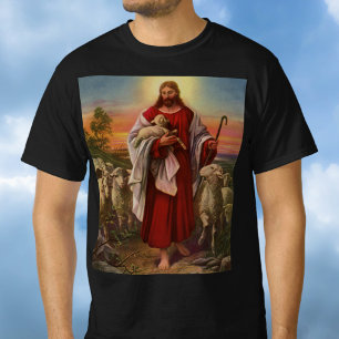 Vintage Religion, Christus der gute Hirte Herde T-Shirt