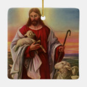 Vintage Religion, Christus, der gute Hirte Keramikornament (Rückseite)
