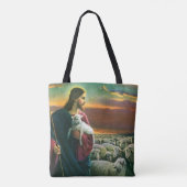 Vintage Religion, Christus guter Hirte mit Flock Tasche (Rückseite)