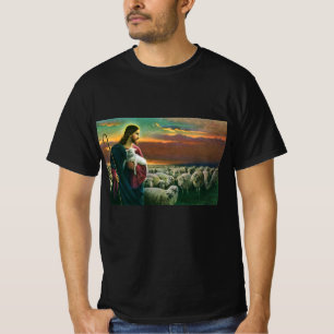 Vintage Religion, Christus guter Hirte mit Herde T-Shirt