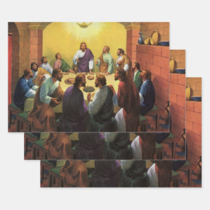 Vintage Religion, Das letzte Abendmahl mit Jesus C Geschenkpapier Set