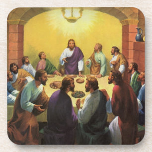 Vintage Religion, Das letzte Abendmahl mit Jesus C Getränkeuntersetzer